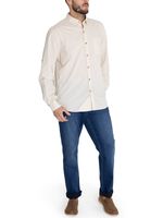 Camisa Algodón Orgánico Hombre Galiton Beige Rockford