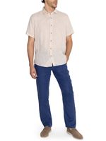 Camisa Lino Orgánico Hombre Linenjer Beige Rockford