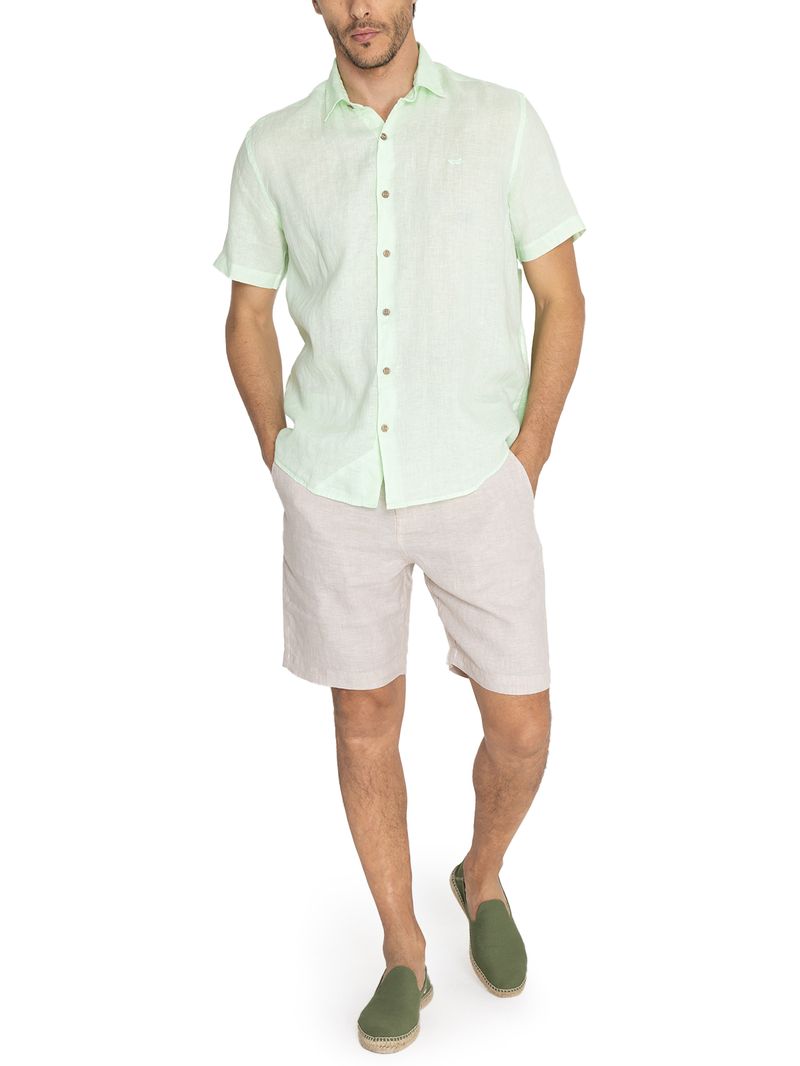 Camisa-Lino-Organico-Hombre-Linenjer-Verde-Rockford