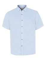 Camisa Lino Orgánico Hombre Linenjer Celeste Rockford