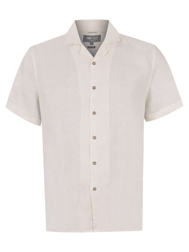 Camisa Lino Orgánico Hombre Braga Beige Rockford
