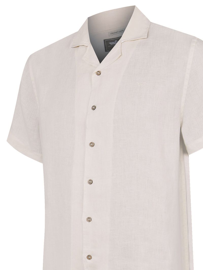 Camisa Lino Orgánico Hombre Braga Beige Rockford