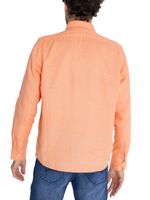 Camisa-Lino-Organico-Hombre-Linensol-Naranjo-Rockford