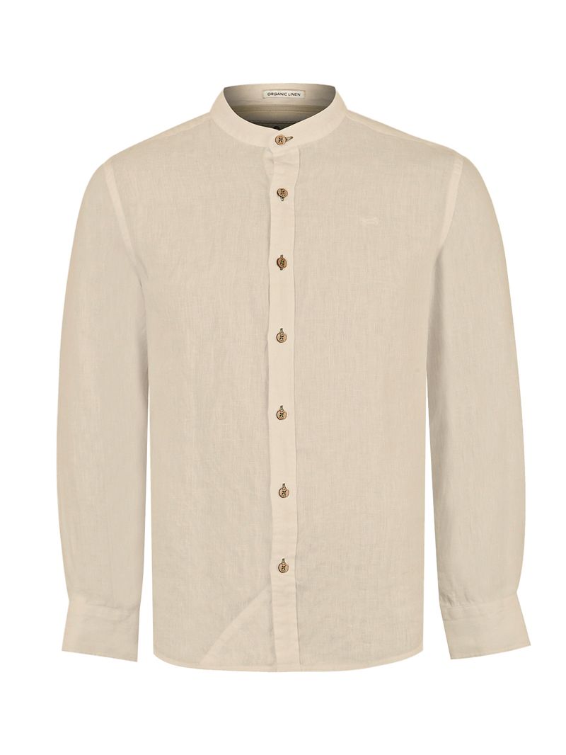Camisa Lino Orgánico Hombre Linenmao Beige Rockford