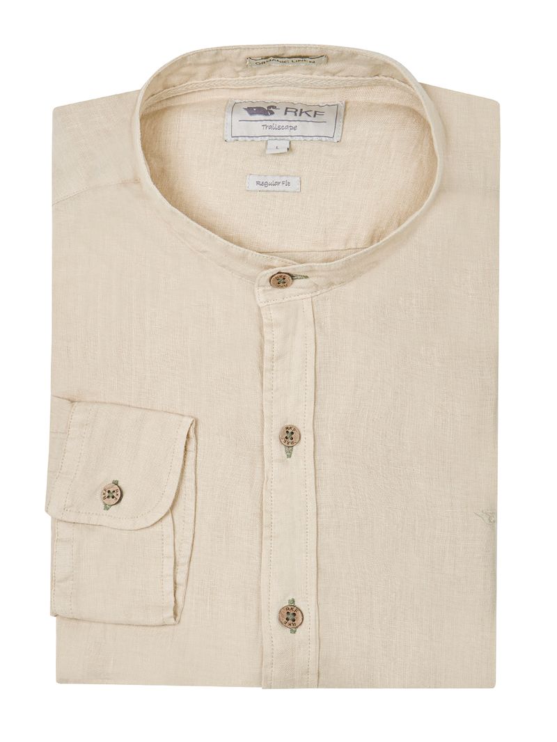 Camisa Lino Orgánico Hombre Linenmao Beige Rockford
