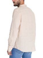 Camisa Lino Orgánico Hombre Linenmao Beige Rockford