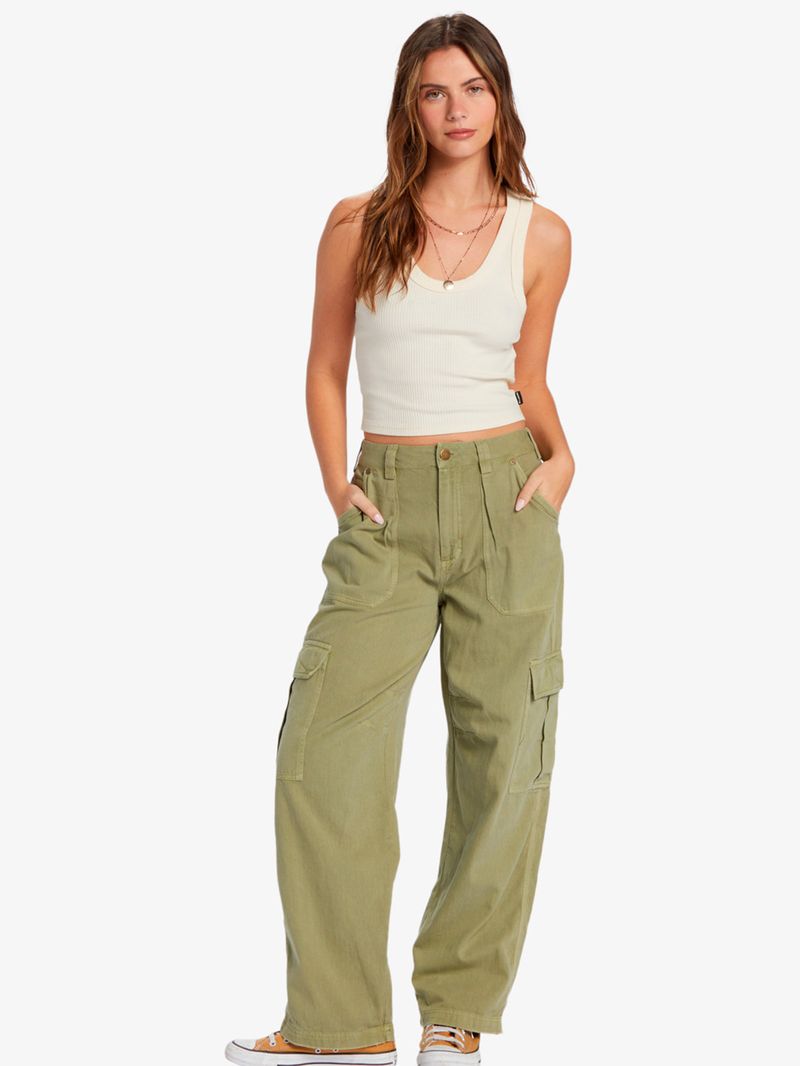 Pantalón Cargo Mujer Walk Along Verde Billabong