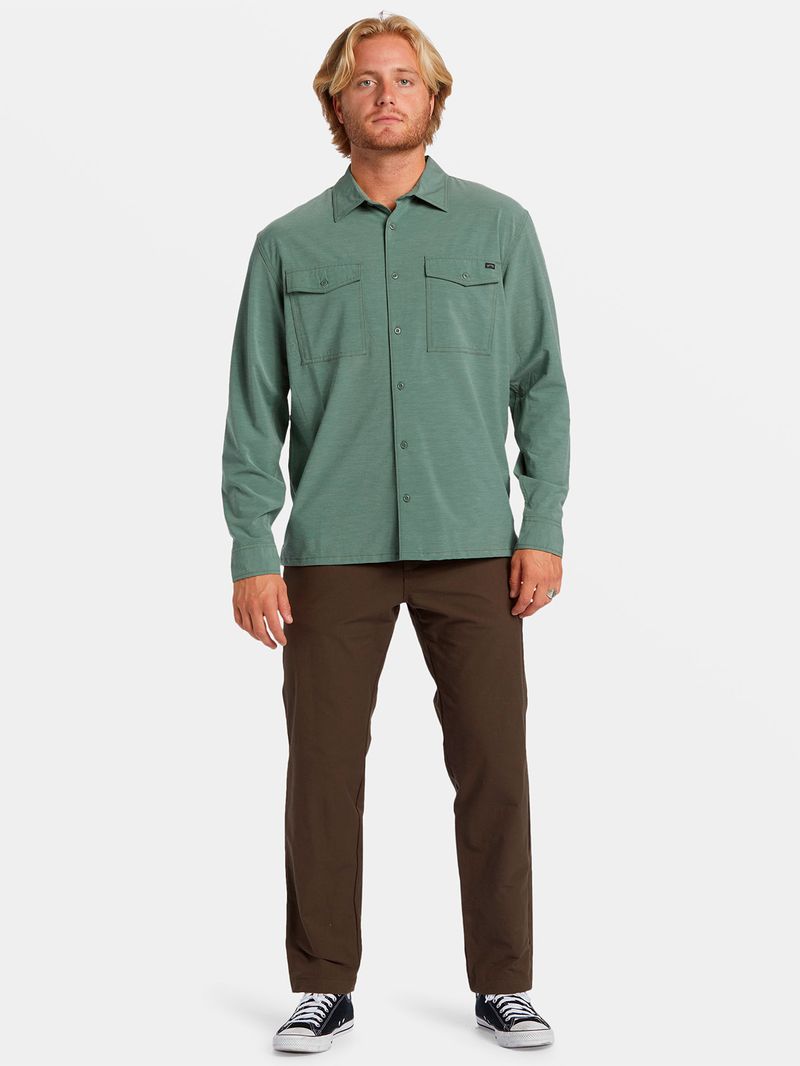 Camisa Manga Larga Hombre Surftrek Verde A/Div Billabong