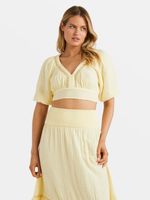 Blusa Mujer In The Palms Top Amarillo Billabong