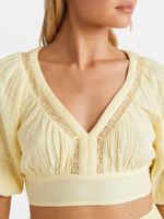 Blusa Mujer In The Palms Top Amarillo Billabong