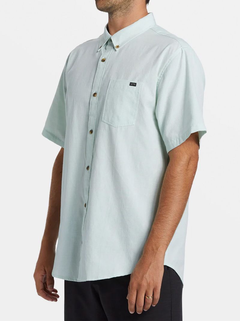 Camisa Manga Corta Hombre All Day Celeste Billabong