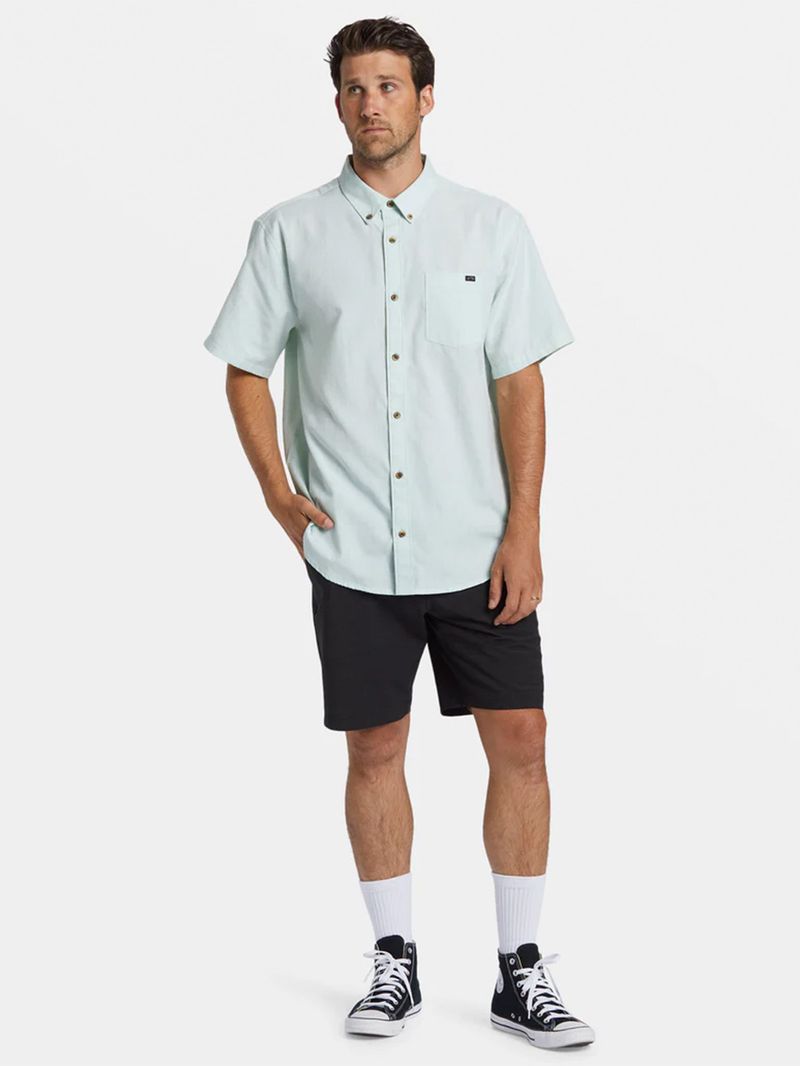 Camisa Manga Corta Hombre All Day Celeste Billabong