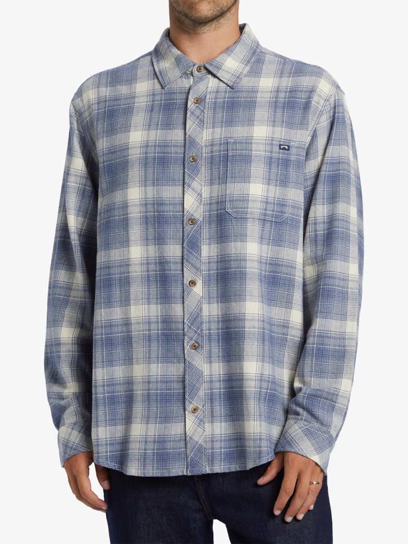 Camisa-Franela-Manga-Larga-Hombre-Coastline-Azul-Billabong