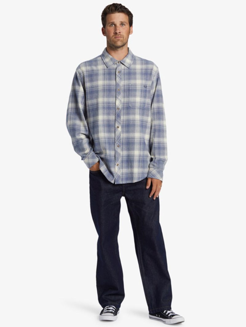 Camisa Franela Manga Larga Hombre Coastline Azul Billabong