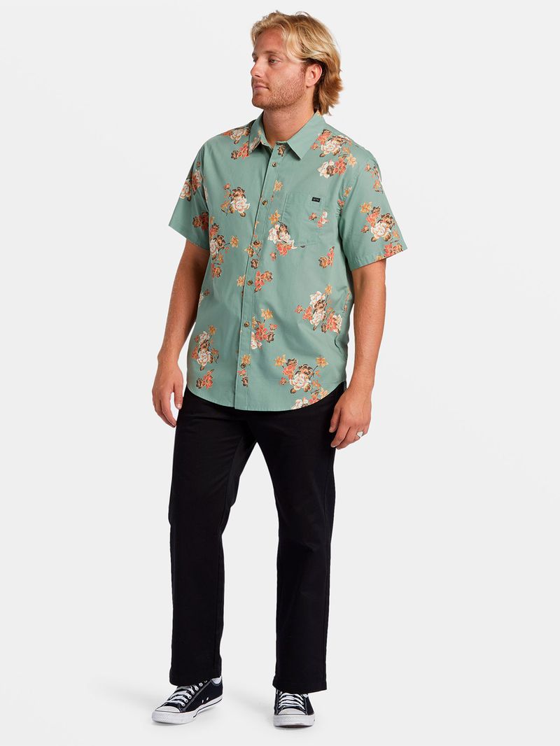 Camisa Manga Corta Hombre Sundays Verde Billabong