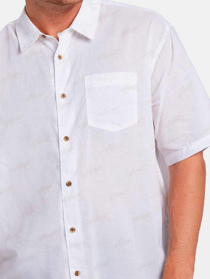 Camisa Manga Corta Hombre Script Print Blanca Billabong