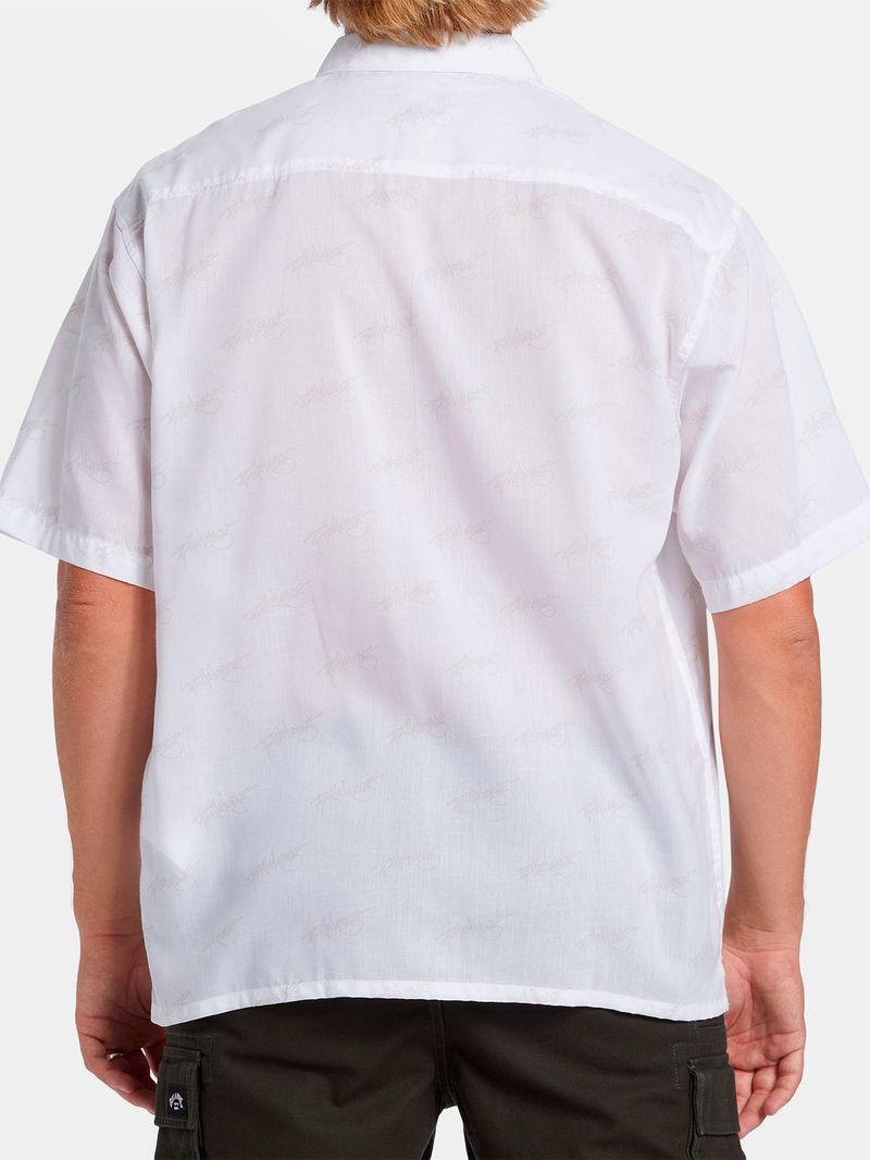 Camisa Manga Corta Hombre Script Print Blanca Billabong