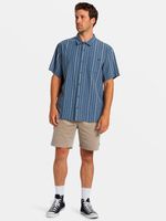 Camisa Manga Corta Hombre Sundays Jacquard Azul Billabong