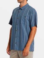 Camisa Manga Corta Hombre Sundays Jacquard Azul Billabong