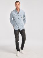 Camisa Manga larga Casual Hombre DENIM L/S SHIRT Azul claro CAT
