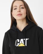 Poleron-Casual-Unisex-FLEECE-CAT-LOGO-PULLOVER-HOODIE-Negro-CAT
