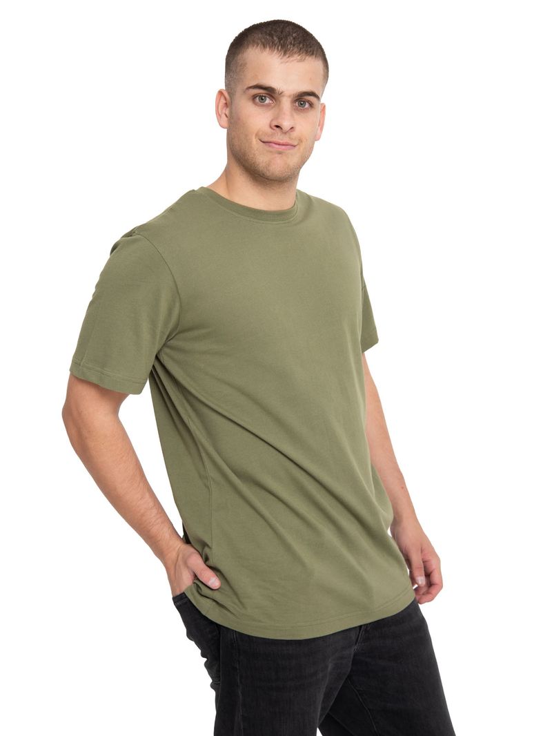 Polera-Manga-corta-Casual-Hombre-ESSENTIAL-S-S-TEE-Verde-CAT