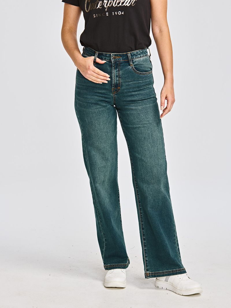 Jeans-Casual-Mujer-TRIBLEND-STRETCH-DENIM-WIDE-LEG-Azul-CAT