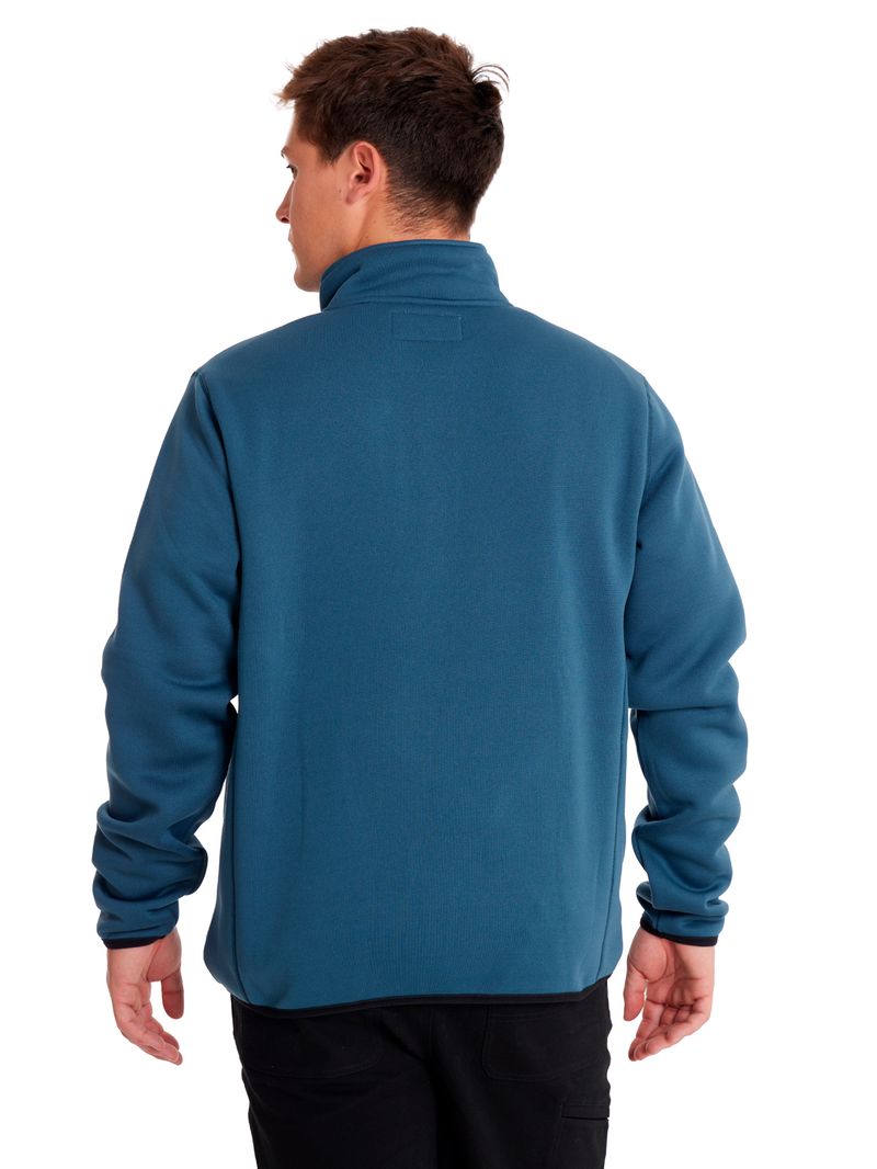 Polar-Casual-Hombre-SWEATER-FLEECE-QUARTER-ZIP-JACKET-Azul-CAT