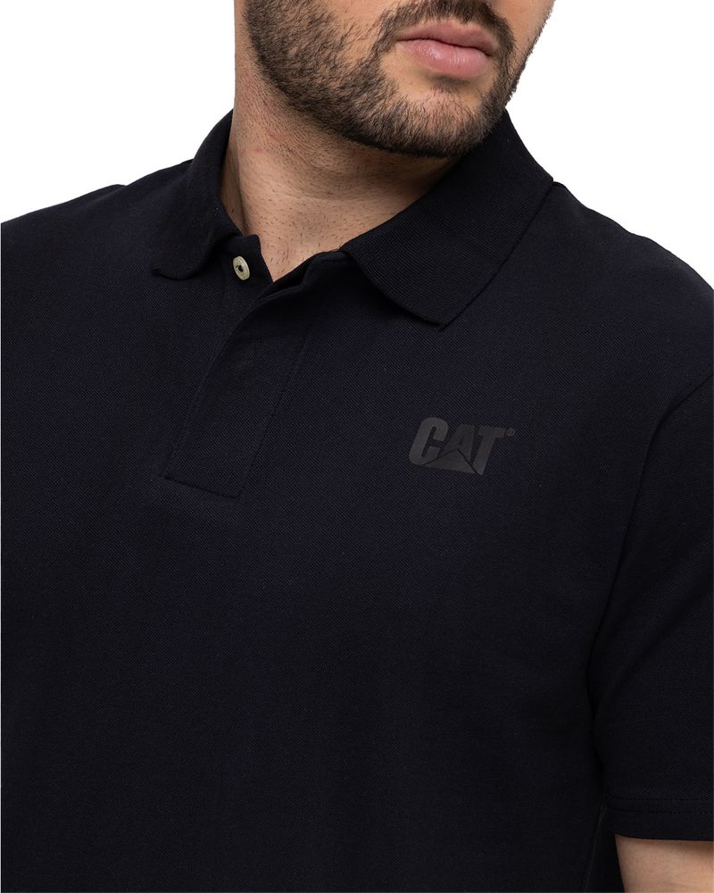 Polera Polo Casual Hombre CAT LOGO PIQUE POLO Negro CAT