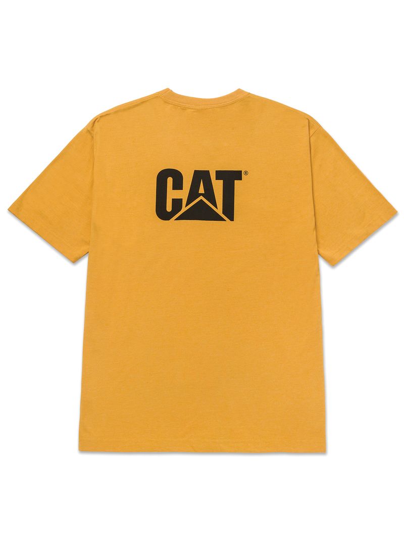 Polera-Manga-corta-Casual-Hombre-TRADEMARK-TEE-Amarillo-CAT