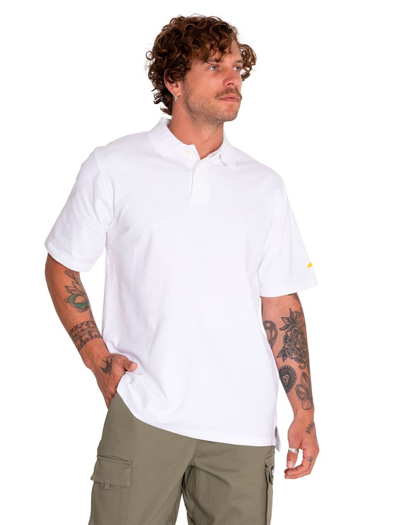 Polera-Polo-Casual-Hombre-CAT-LOGO-PIQUE-POLO-Blanco-CAT