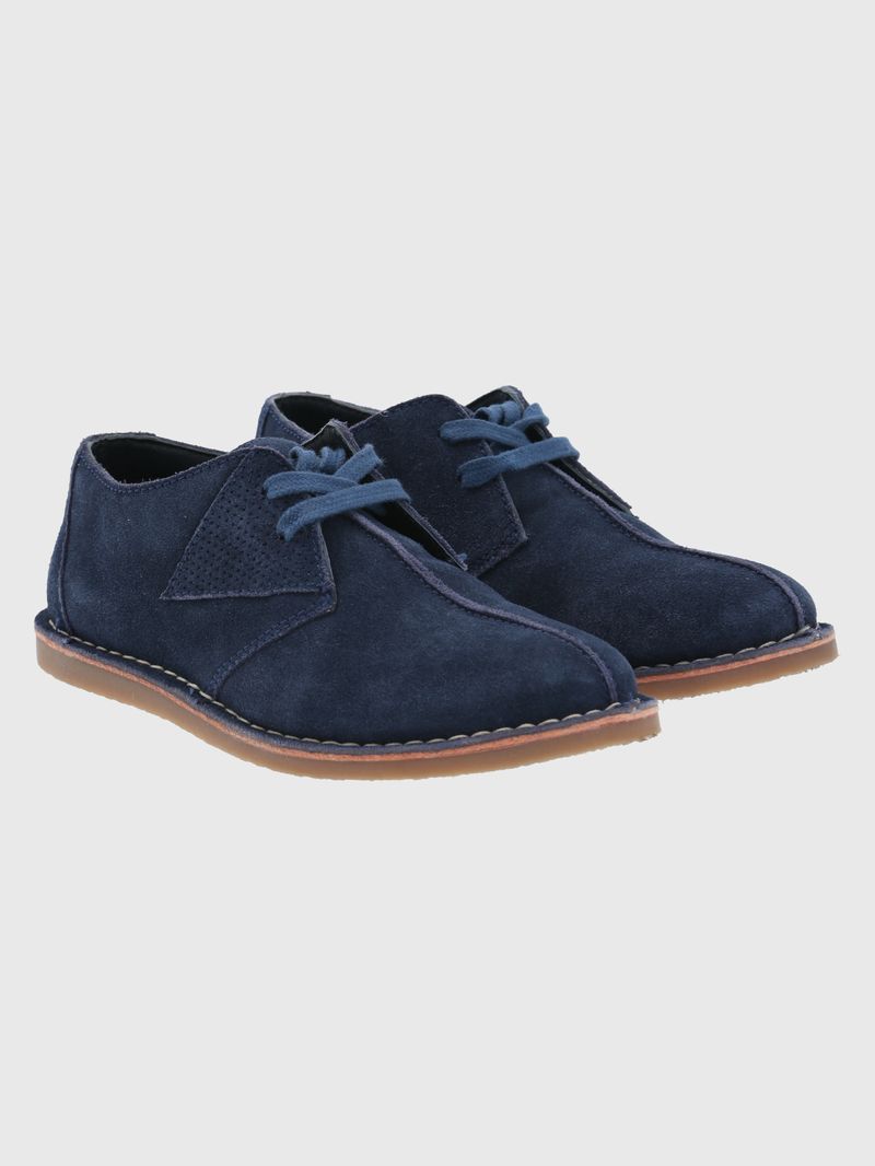 Zapato Cuero Niño Lynton Azul