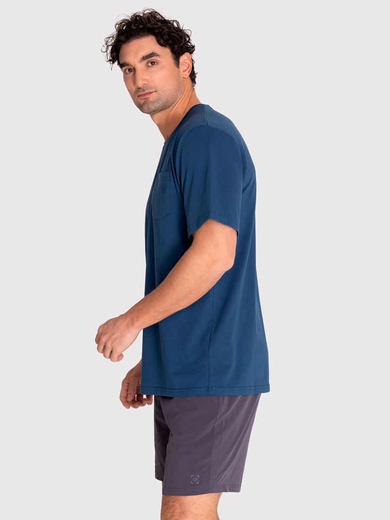 Polera-Hombre-Pocket-T-Shirt-Azul-Bsoul