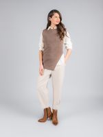 Botin Vaquero Cuero Mujer Vanna Café Claro