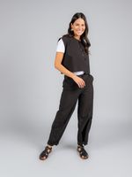 Sandalia Cuero Mujer Tresenda Negro