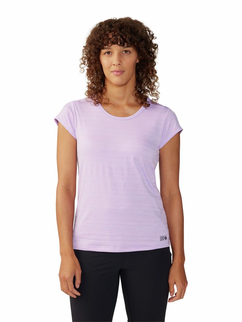 Polera-Manga-Corta-Mujer-Mighty-Stripe-Morado-Mountain-Hardwear