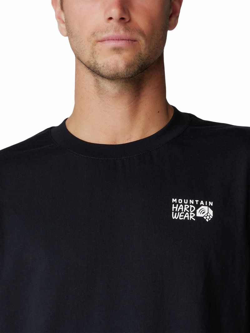 Polera Manga Corta Hombre Back Logo Negro Mountain Hardwear