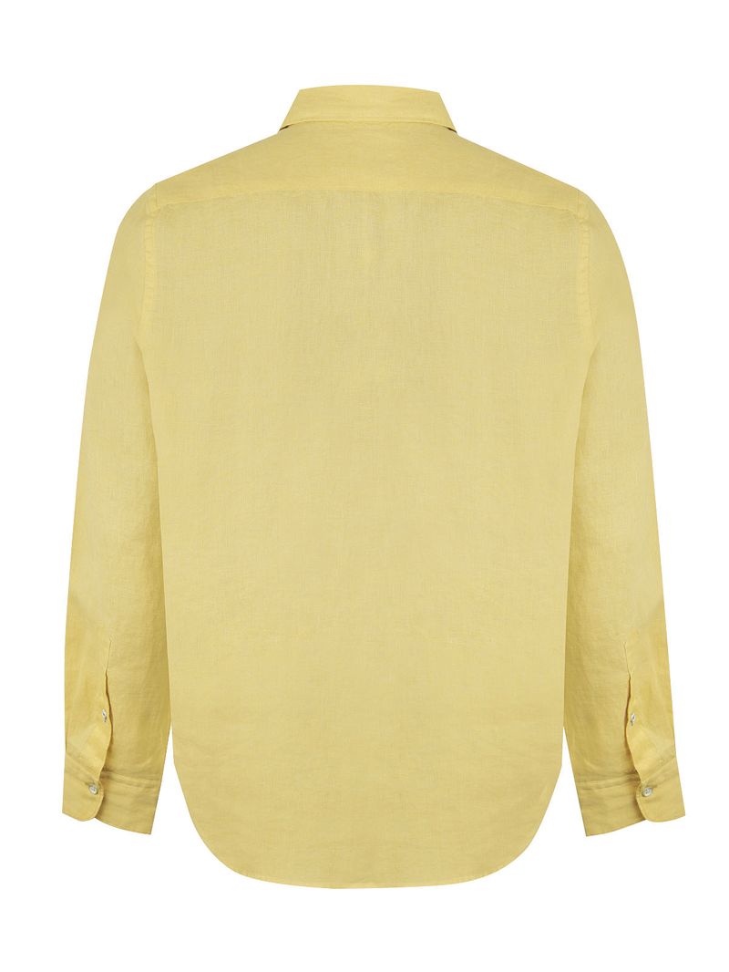 Camisa-Lino-Organico-Hombre-Linensol-Amarillo-Rockford