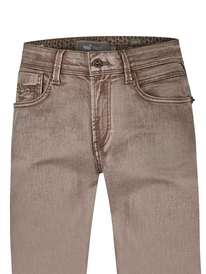 Jeans Algodón Orgánico Hombre Baycolor Café Rockford