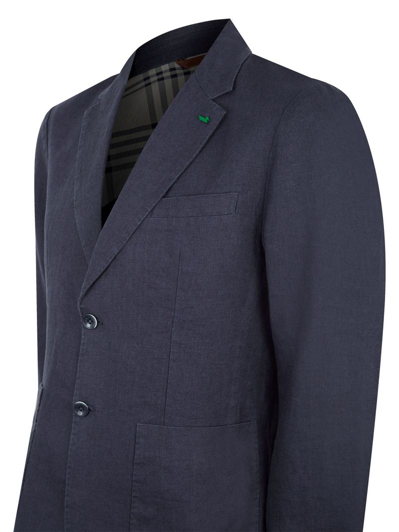 Chaqueta Lino Orgánico Hombre Amalfi Azul Rockford