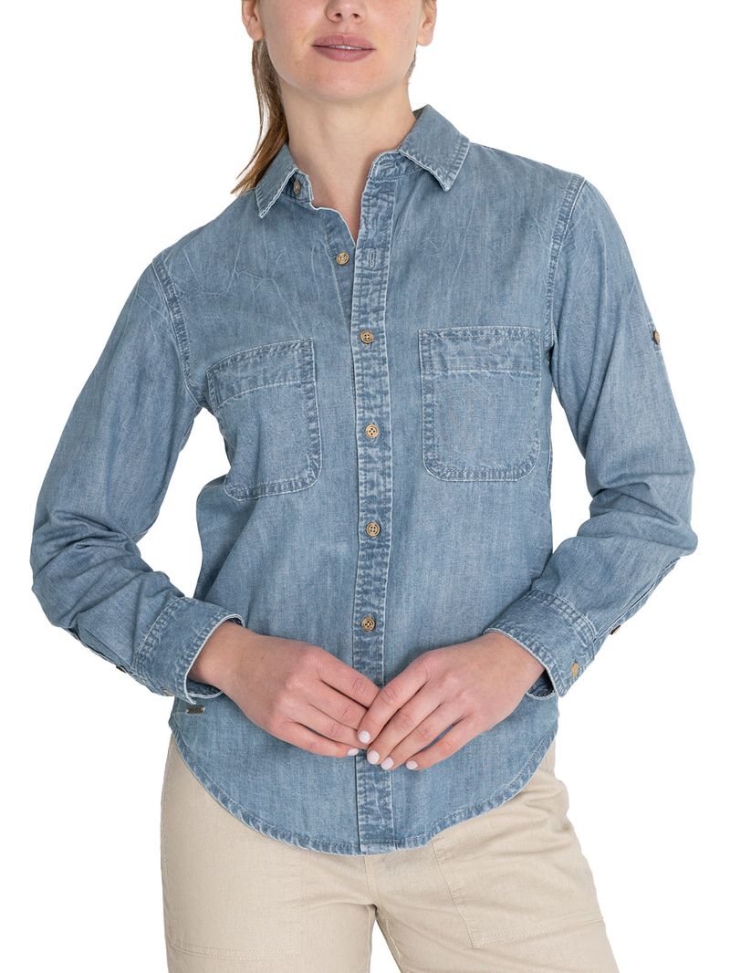 Blusa-Algodon-Organico-Mujer-Grema-Celeste-Rockford
