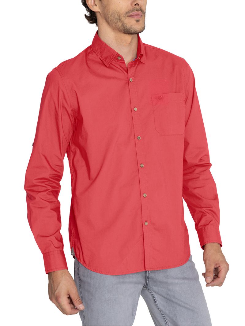 Camisa-Algodon-Organico-Hombre-Galiton-Rojo-Rockford