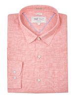 Camisa Lino Orgánico Hombre Linentex Rojo Rockford