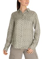 Blusa Lino Orgánico Mujer Lirioprint Verde Musgo Rockford