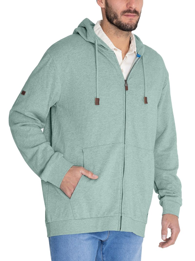 Polerón Algodón Orgánico Hombre Vico Verde Rockford