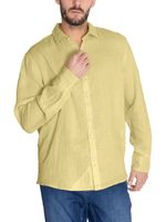 Camisa-Lino-Organico-Hombre-Linensol-Amarillo-Rockford
