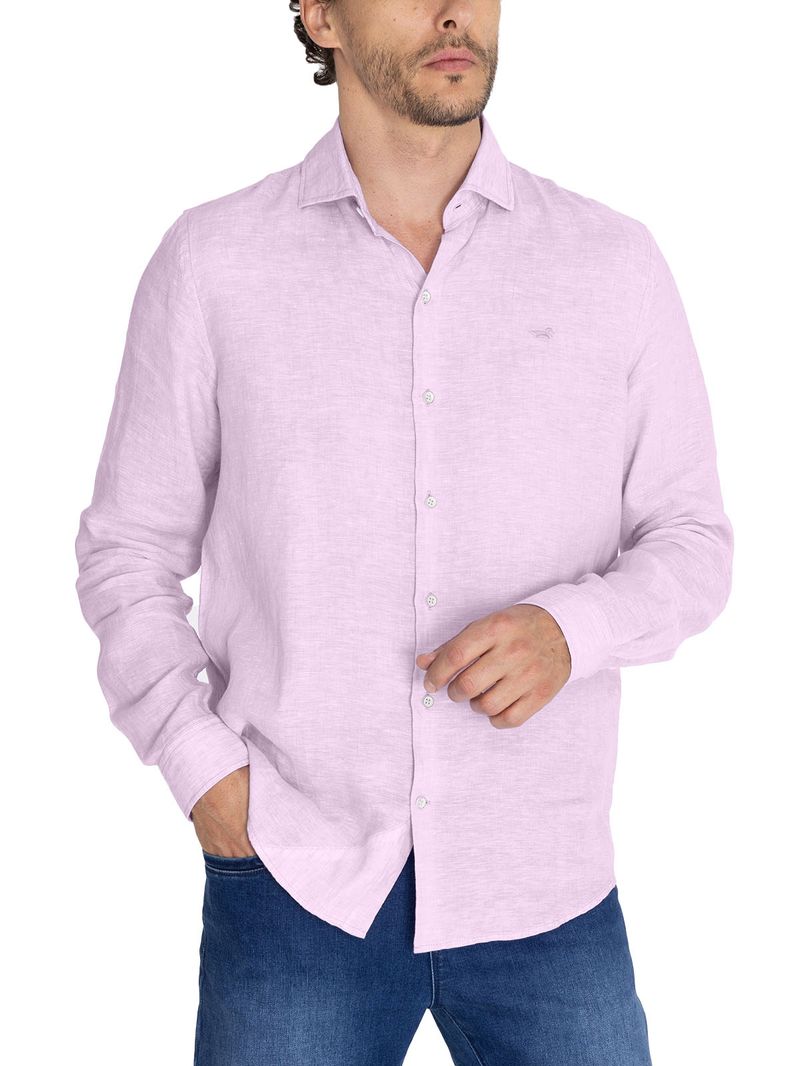 Camisa-Lino-Organico-Hombre-Linen-Lila-Rockford