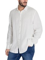 Camisa Lino Orgánico Hombre Linenpro Blanco Rockford