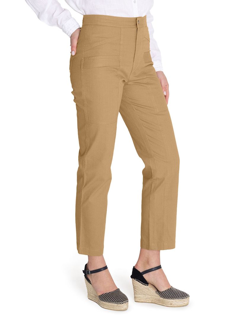 Pantalon-Algodon-Organico-Mujer-Isis-Amarillo-Rockford