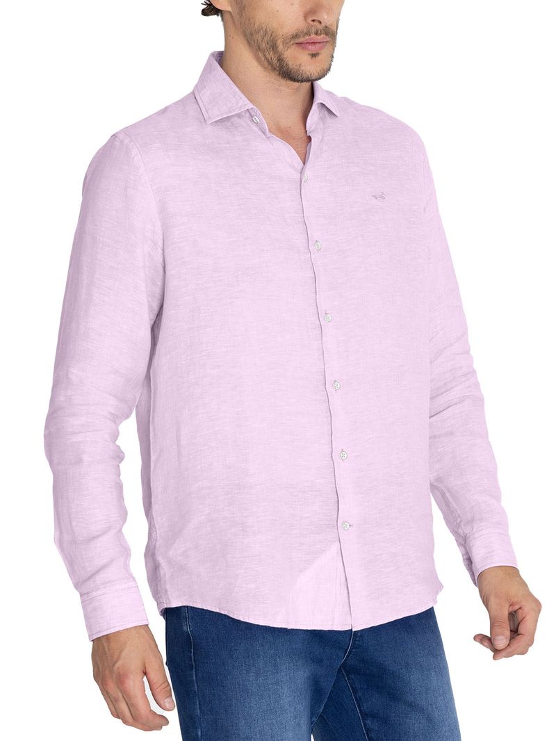 Camisa-Lino-Organico-Hombre-Linen-Lila-Rockford